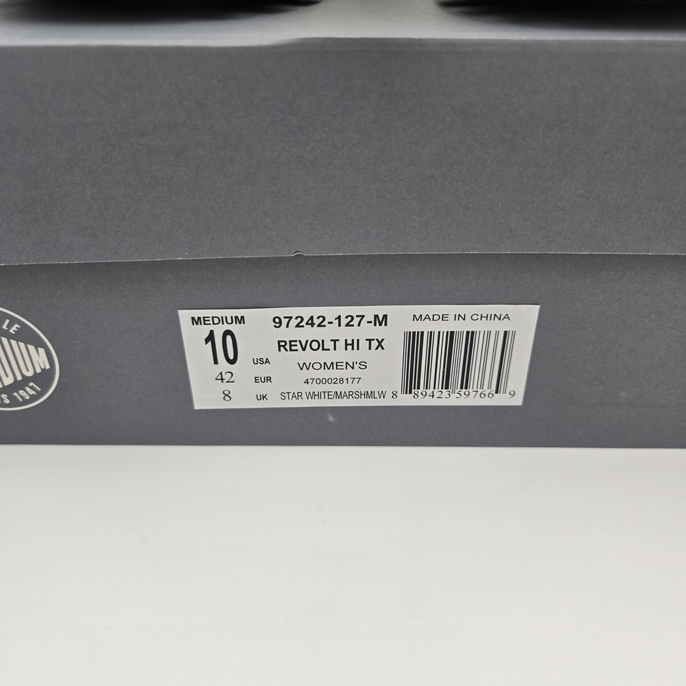 Palladium Revolt Hi TX Platform Boots Women's Size 10 White Marshmallow Canvas - Picture 7 of 8